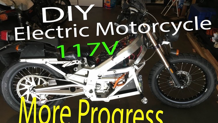 DIY Electric Motorcycle with 117V 28S Lithium Battery and 400A controller