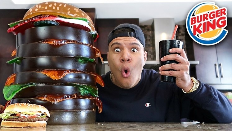 DIY GIANT GUMMY BURGER KING! (200+ LBS WHOPPER)