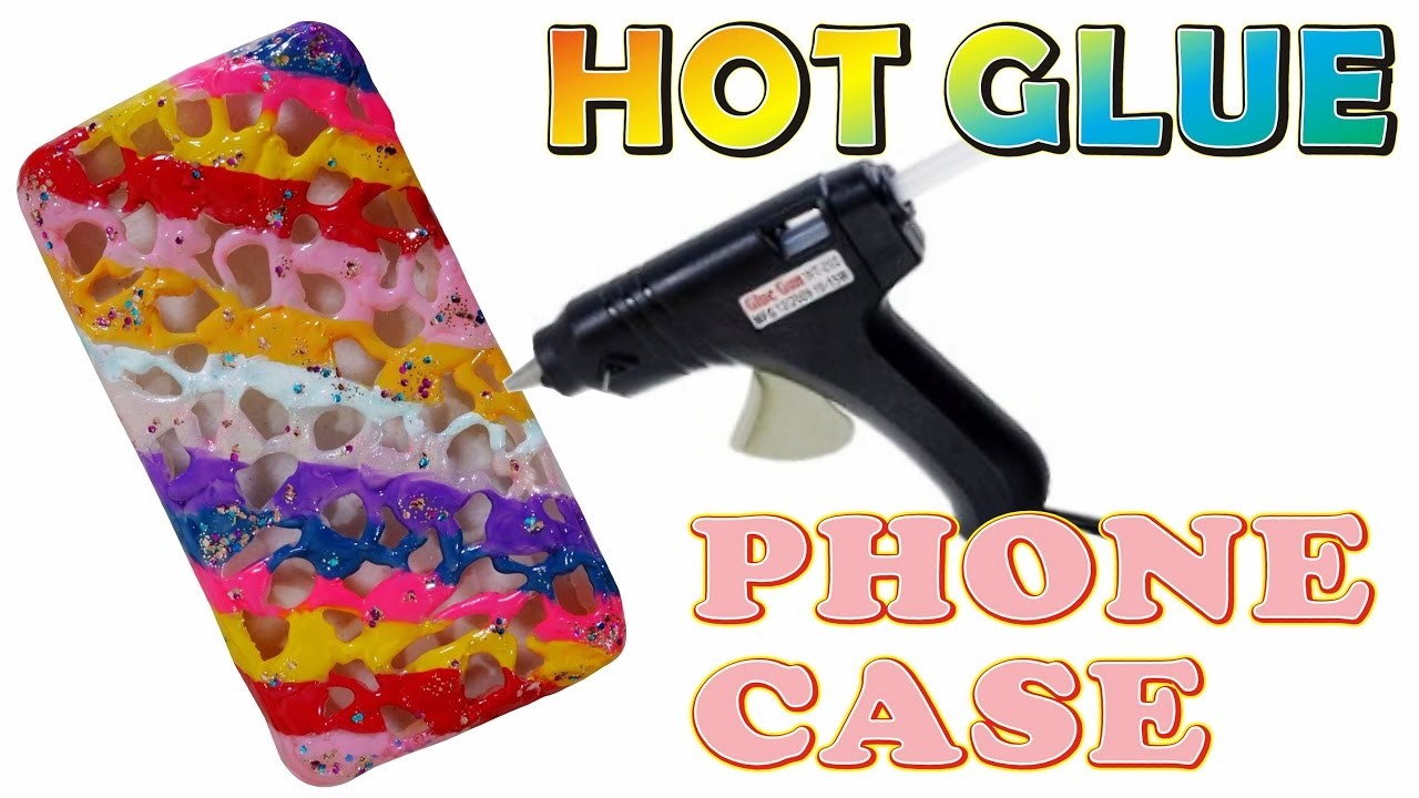 [DIY] Hot Glue Phone Case Hand Craft. Life Hacks.手機殼diy 熱熔膠