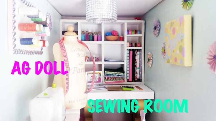 DIY:  How To Make and Set Up American Girl Doll Sewing.Craft Room