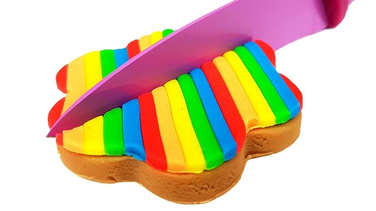 DIY How to Make Play-Doh Rainbow Cookies Modelling Clay Colors Fun and Creative