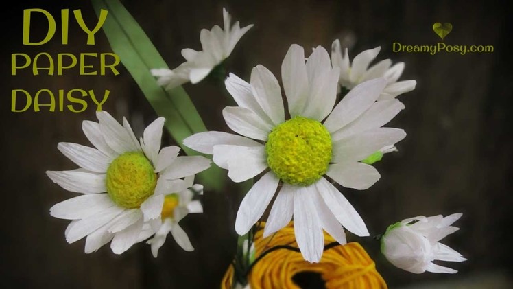 ????????DIY paper daisy flower with free template????????????
