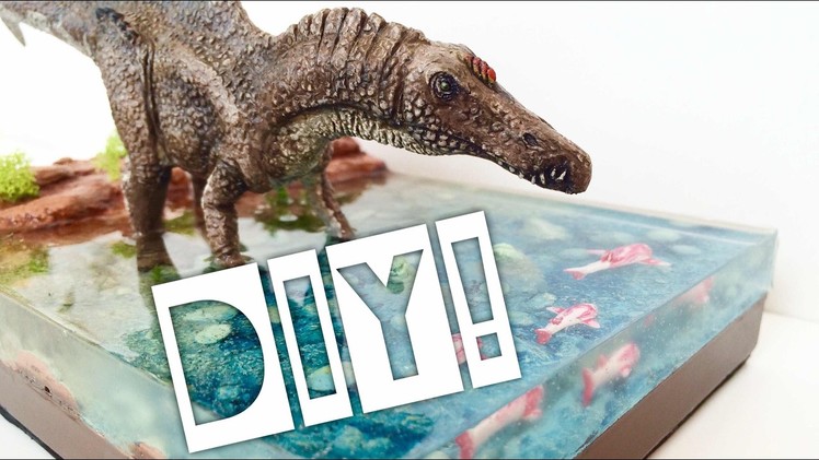 DIY realistic Dinosaur Diorama with water effect!