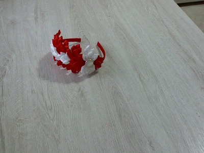 *Diy red hair accessories kanzashi*