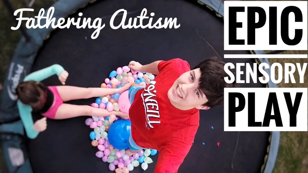 DIY Sensory Play Idea | Hundreds Of Water Balloons On A Trampoline