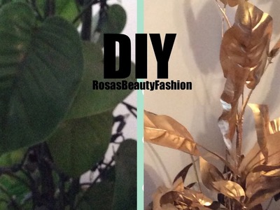 ????DIY ????Turn Your Old  House Plant From Green To Gold ????Rosa's Beauty Fashion????
