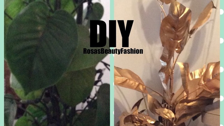 ????DIY ????Turn Your Old  House Plant From Green To Gold ????Rosa's Beauty Fashion????