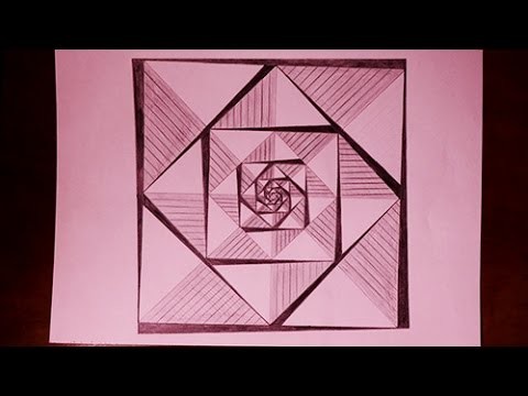 How to Draw Easy Geometric Square Patterns painting