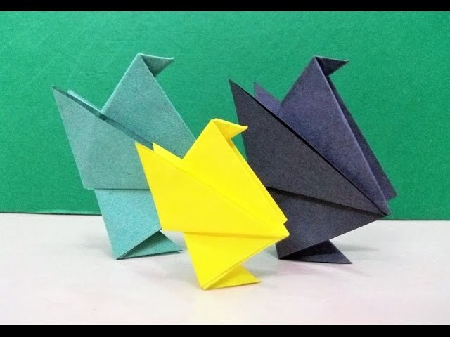 How to make an origami paper bird (chick) | Origami. Paper Folding Craft, Videos and Tutorials.