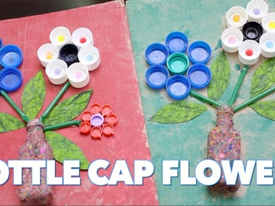 How to make Bottle Cap Flowers | Craft with waste material