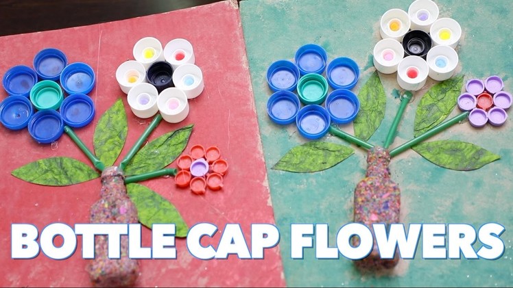 How to make Bottle Cap Flowers | Craft with waste material