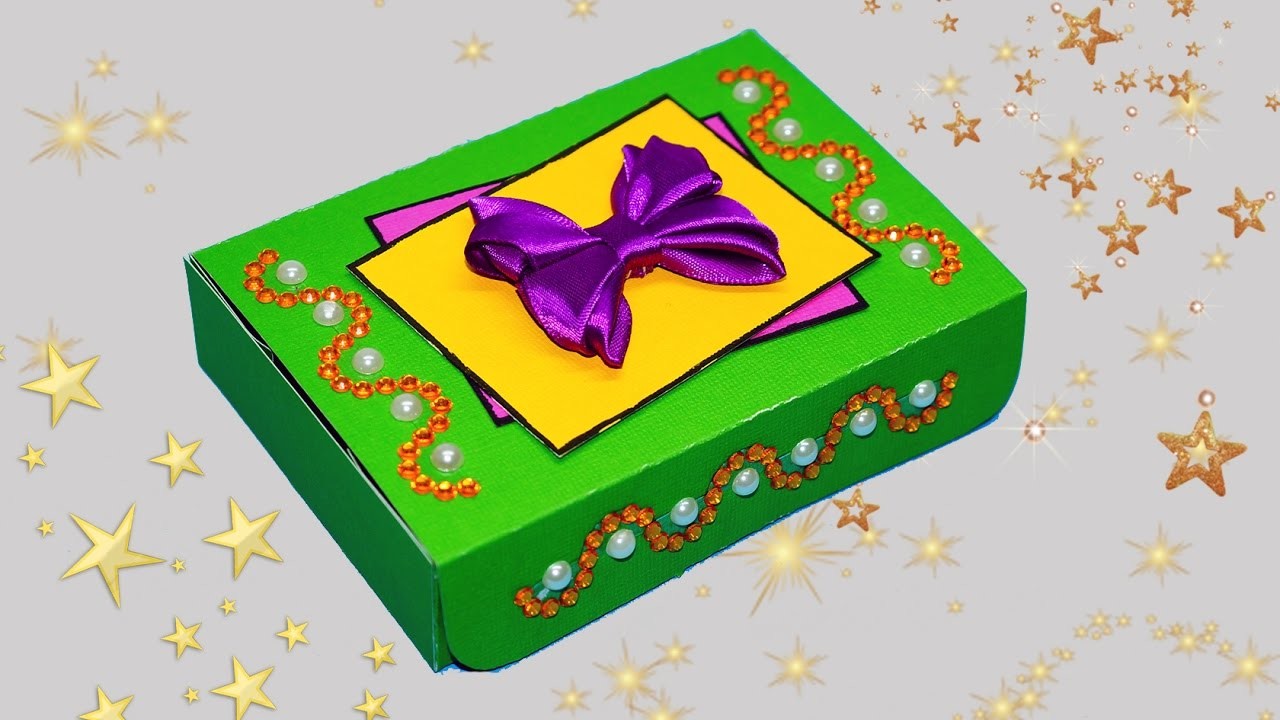 How to make gift box easy. DIY crafts: Paper GIFT box making. DIY ideas gift. Julia DIY