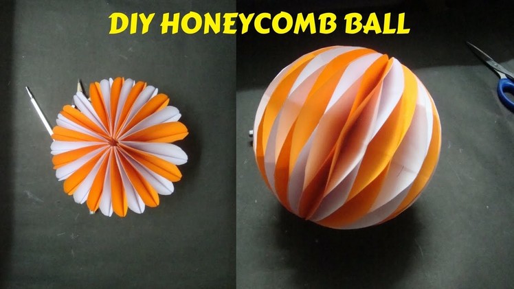How To Make Honeycomb Ball. Paper craft ideas. DIY Paper Craft and Art.