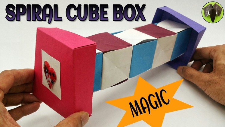 Magic Spiral Cube Box - DIY Tutorial by Paper Folds