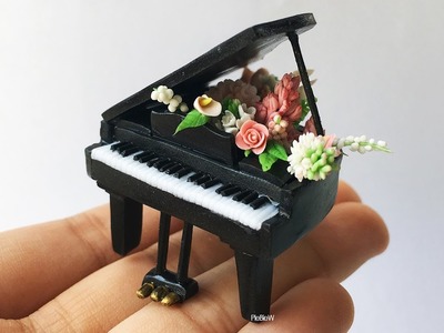 Miniature Polymer Clay  Flower Piano  | Watch Me Craft!