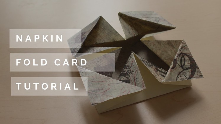 Napkin Fold Card Tutorial |  Basic Card | Start to End tutorial | Craft.Card tutorial
