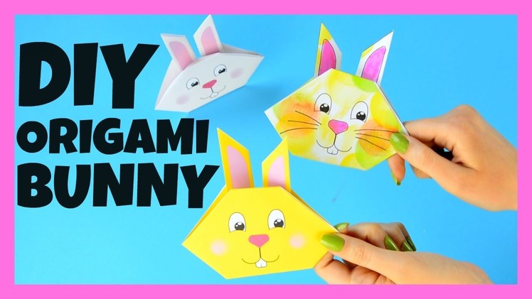 Origami Bunny Craft Template - Step by Step Folding Instructions