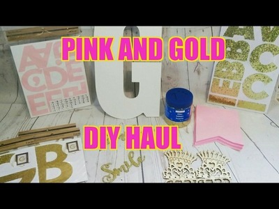 Pink and Gold 1st Birthday Haul. DIY. Michael's craft store haul