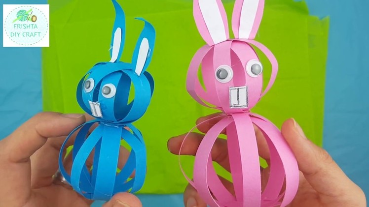 Super Easy Easter Paper Bunny Craft For Kids | Step By Step Tutorial | FRISHTA DIY CRAFTS