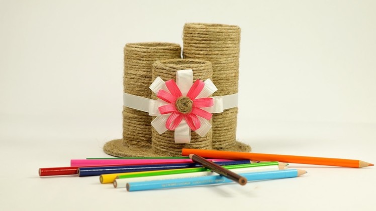 Waste Material Craft - How to Make a Pencil.Pen Holder (Table Organizer)