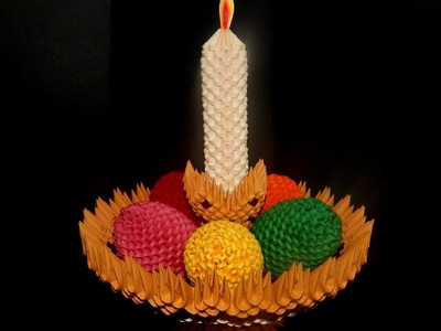 3D Origami basket tutorial | DIY paper crafts basket