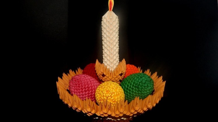 3D Origami basket tutorial | DIY paper crafts basket