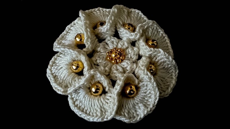 CROCHET How to Crochet 3D Flower - Pattern