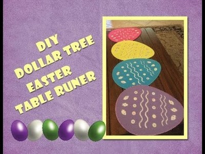 D.I.Y Dollar Tree Easter Table Runner