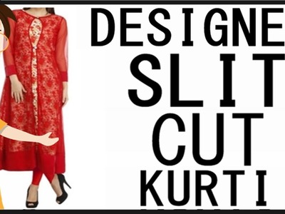 Designer Slit Cut Kurti Cutting | How To Cut Designer Slit Kurti | DIY - Tailoring With Usha