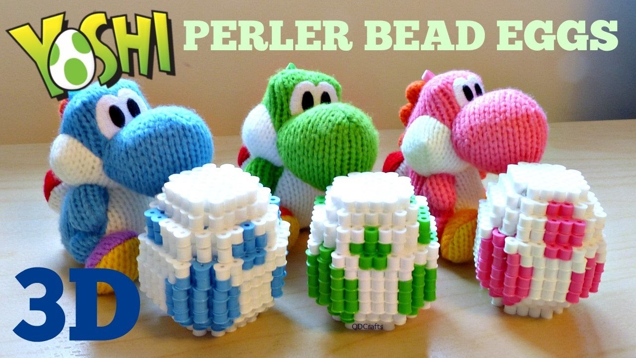 Diy 3d Perler Bead Yoshi Easter Eggs