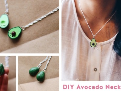 DIY Avocado BFF Friendship Necklaces ???? Polymer Clay Tutorial