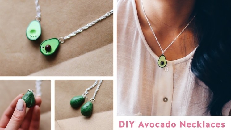 DIY Avocado BFF Friendship Necklaces ???? Polymer Clay Tutorial