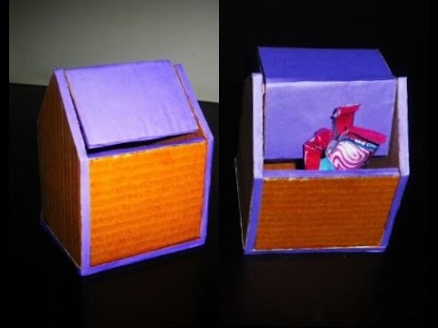 DIY - Cardboard Trash Bin Tutorial - Origami Trash Bin