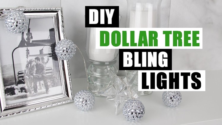 DIY DOLLAR TREE BLING DECOR LIGHTS DIY String Lights Tutorial Dollar Store DIY Glam Bling Room Decor