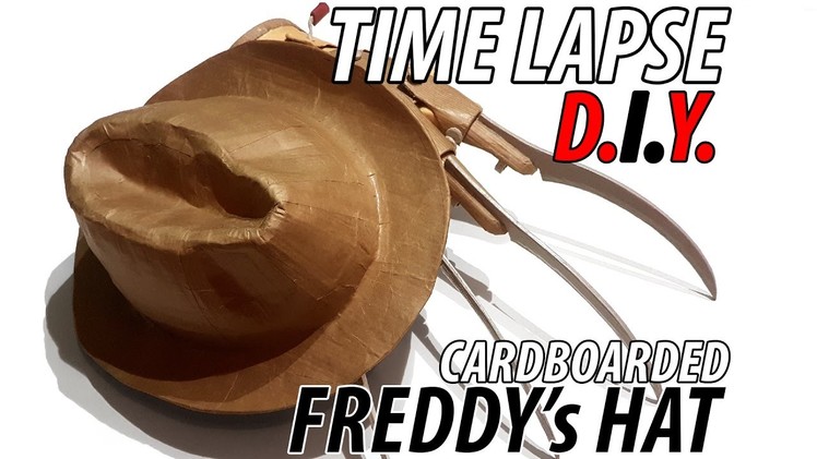 DIY Freddy's Hat from Nightmare on Elm Street  made from Cardboard "MUST SEE" Time Lapse