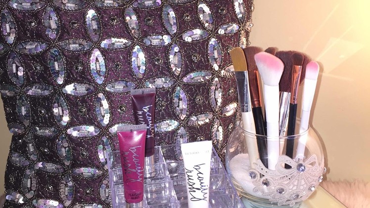 DIY Glam Mirrored Makeup Organizer | Dollar Tree Inspired