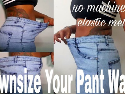 DIY: How to downsize Your Pant Waist(resize jeans using the elastic method)