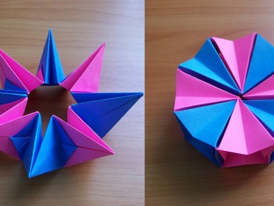DIY How To Fold an Easy Origami Magic Circle Fireworks. Fun Paper Toy Not Only For Kids