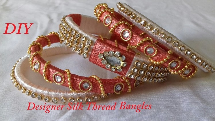 DIY || how to make fancy designer silk thread bangles at home || DIY silk thread bangles at home