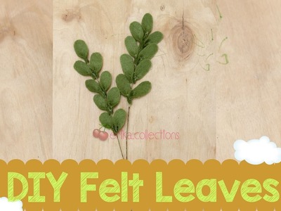 DIY How to Make Felt Leaves - Tutorial Membuat Daun dari Flanel
