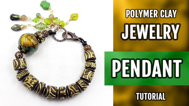 DIY How to make the bracelet with imitation of carved wood beads! Polymer Clay. VIDEO Tutorial!
