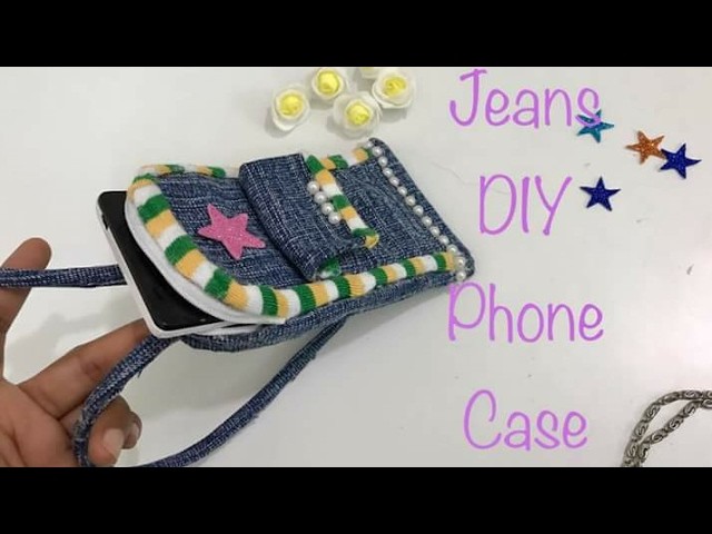 DIY Jeans Backpack Phone Case No Sew Tutorial