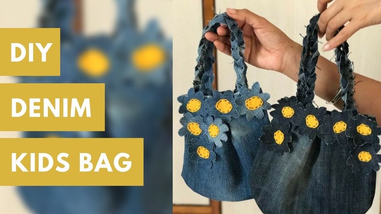 DIY Kids Bag made from Old Jeans (Recycled Denims)