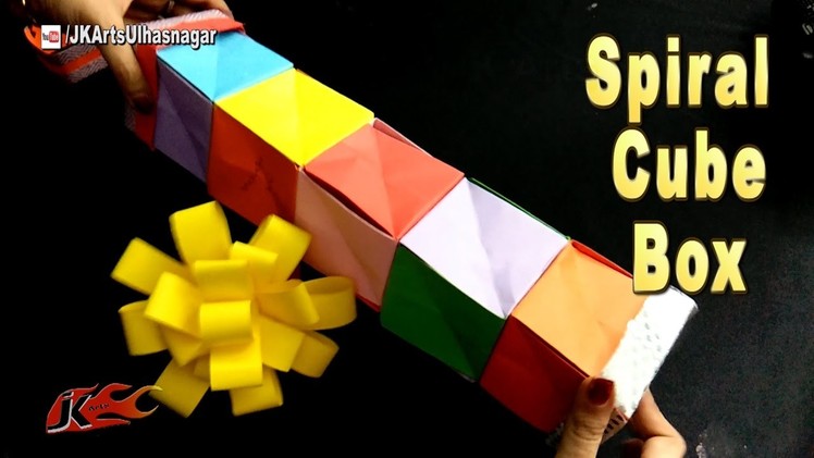 DIY Magic Spiral Cube Box Tutorial | How to make | JK Arts 1199