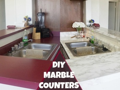 DIY Marble Counters| Revamp your Apartment Kitchen