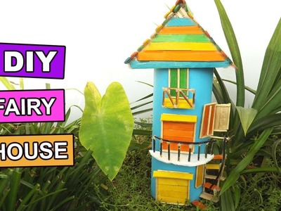 DIY Miniature Fairy Gardens House | Easy Popsicle Stick Crafts For Kids
