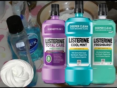 Diy Mouthwash slime without glue!! How To Make Listerine Slime | Gargle Slime test ???? Slime ASMR