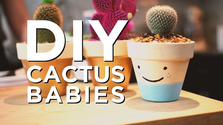 DIY Painted Flower Pot | Cactus Babies | 4K