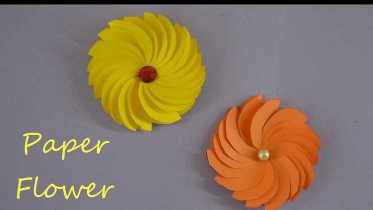 DIY PAPER FLOWERS TUTORIALS| easy circle paper flowers for room decoration