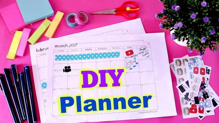 DIY Planner Ideas Under 200Rs + Giveaway ( Organisation and Desk Decor ) DIY Planner- 2017